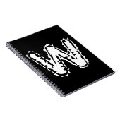 Creepy Monogram White auf Black Notizblock (Rechte Seite)