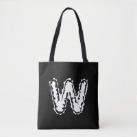 Creepy Monogram White auf Black