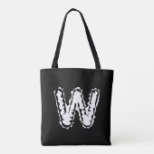 Creepy Monogram White auf Black Tasche (Rückseite)