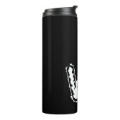 Creepy Monogram White auf Black Thermosbecher (Nach links gedreht)