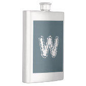 Creepy Monogram White on Blue Flachmann (Rechts)