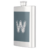 Creepy Monogram White on Blue Flachmann (Links)