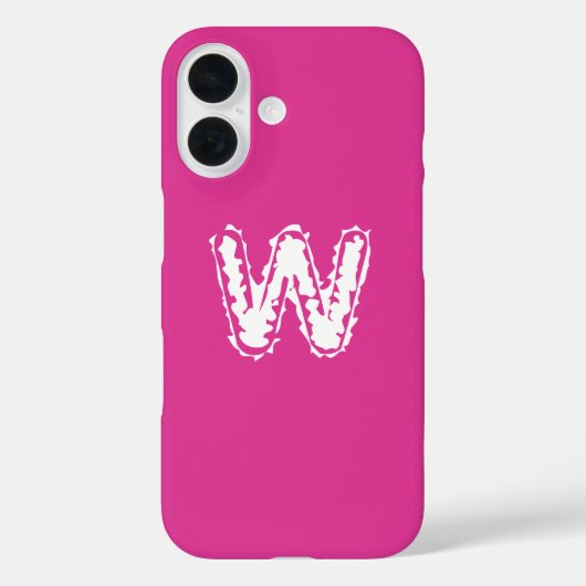 Creepy Monogram White on Pink Case-Mate iPhone Hülle (Rückseite)