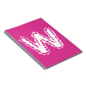 Creepy Monogram White on Pink Notizblock (Rechte Seite)
