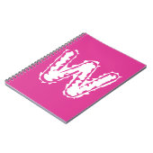 Creepy Monogram White on Pink Notizblock (Linke Seite)