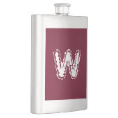 Creepy Monogram White on Red Flachmann (Rechts)
