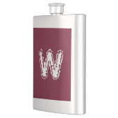 Creepy Monogram White on Red Flachmann (Links)