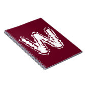 Creepy Monogram White on Red Notizblock (Rechte Seite)