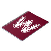 Creepy Monogram White on Red Notizblock (Linke Seite)