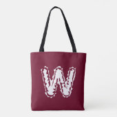 Creepy Monogram White on Red Tasche (Rückseite)