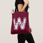 Creepy Monogram White on Red Tasche (Von Nahem)