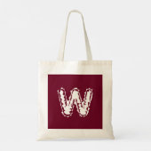 Creepy Monogram White on Red Tragetasche (Rückseite)