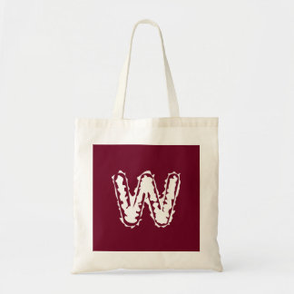 Creepy Monogram White on Red Tragetasche