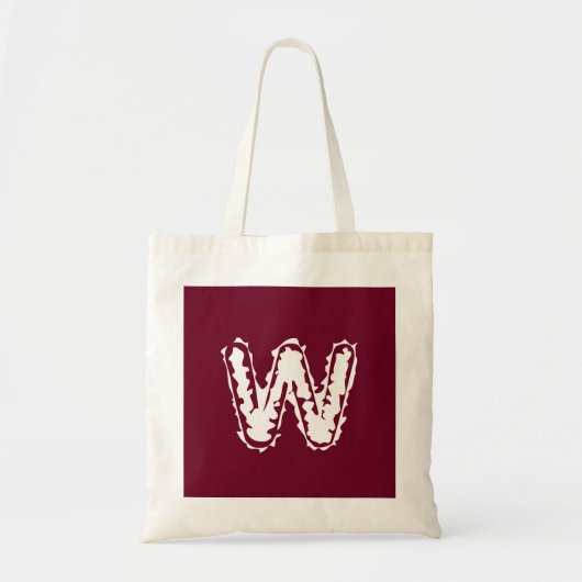 Creepy Monogram White on Red Tragetasche (Vorne)