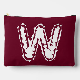 Creepy Monogram White on Red Zubehörtasche