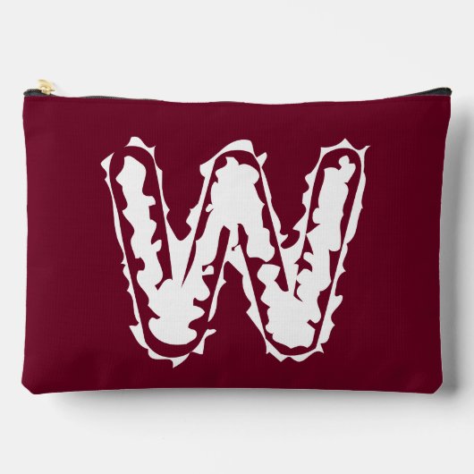 Creepy Monogram White on Red Zubehörtasche (Vorderseite)