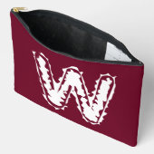 Creepy Monogram White on Red Zubehörtasche (Offen)
