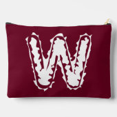 Creepy Monogram White on Red Zubehörtasche (Rückseite)
