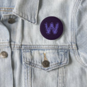 Creepy Monogramm Lila auf Lila Button (Beispiel)