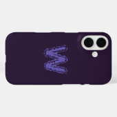 Creepy Monogramm Lila auf Lila Case-Mate iPhone Hülle (Rückseite (Horizontal))