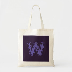 Creepy Monogramm Lila auf Lila Tragetasche