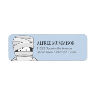 Creepy Mummy Halloween Rücksendeadressen-Aufkleber