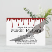 Creepy Murder Mystery Dinner Party Einladung (Stehend Vorderseite)