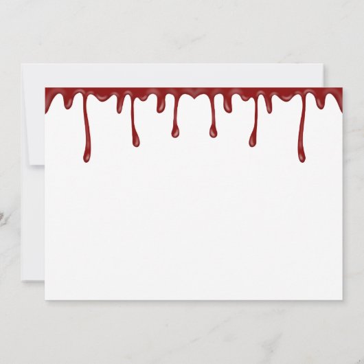 Creepy Murder Mystery Dinner Party Einladung (Rückseite)