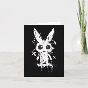 Creepy Niedlich Bunny Rabbit Alt Goth Grunge Horro Karte
