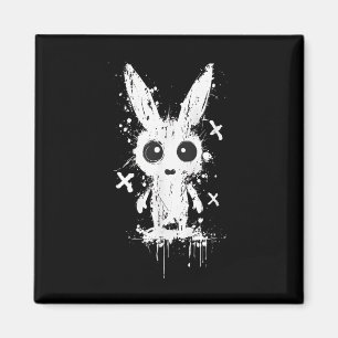 Creepy Niedlich Bunny Rabbit Alt Goth Grunge Horro Magnet