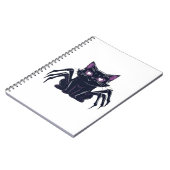 Creepy Niedlich Cat - Spider Legs & Heart Eyes Cla Notizblock (Linke Seite)