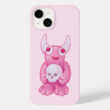 Creepy Niedlich Demon Pink Skull Pastel Goth Girl