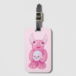 Creepy Niedlich Demon Pink Skull Pastel Goth Girl Gepäckanhänger
