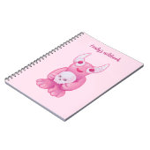 Creepy Niedlich Demon Pink Skull Pastel Goth Girl Notizblock (Linke Seite)