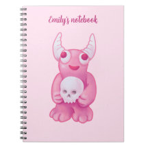 Creepy Niedlich Demon Pink Skull Pastel Goth Girl