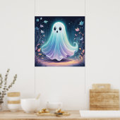Creepy Niedlich Ghost Art Poster (Küche)