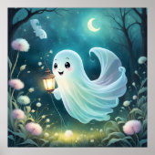 Creepy Niedlich Ghost Art Poster (Vorne)