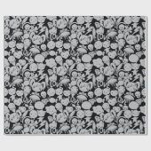 Creepy Niedlich Gothic Clown Wrapping Paper Geschenkpapier (Flach)