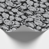 Creepy Niedlich Gothic Clown Wrapping Paper Geschenkpapier (Ecke)