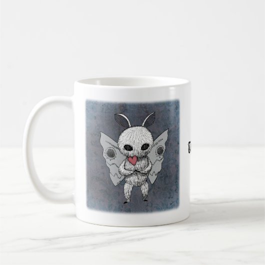 Creepy Niedlich gothman Mothman Individuelle Name Kaffeetasse (Links)