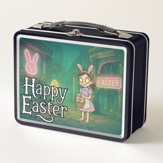 Creepy Niedlich Happy Oaster Metall Brotdose (Vorderseite)