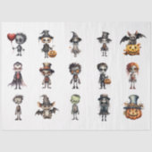 Creepy Niedlich Horror Characters for Arts and Cra Seidenpapier (Vorderseite)