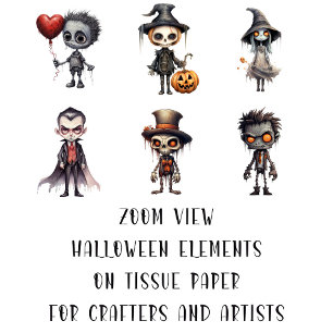Creepy Niedlich Horror Characters for Arts and Cra Seidenpapier