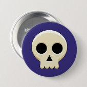 Creepy Niedlich Kawaii Goth Skull Button (Vorne & Hinten)