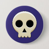 Creepy Niedlich Kawaii Goth Skull Button (Vorderseite)