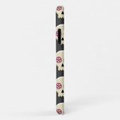 Creepy Niedlich Kawaii Goth Skull mit Blume Muster Case-Mate iPhone Hülle (Hinten/Rechts)