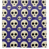 Creepy Niedlich Kawaii Goth Skull Pattern Duschvorhang (Vorderseite)