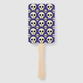 Creepy Niedlich Kawaii Goth Skull Pattern Fächer (Rückseite)