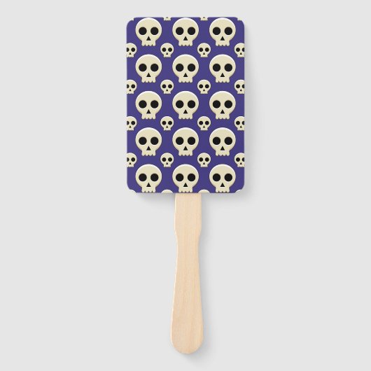 Creepy Niedlich Kawaii Goth Skull Pattern Fächer (Vorderseite)
