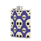 Creepy Niedlich Kawaii Goth Skull Pattern Flachmann (Links)